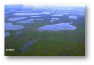 Melting Lakes in Siberia by Reuters