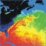 Gulf_Stream Temperature plot of the Gulf Stream current of the eastern coast of North America.